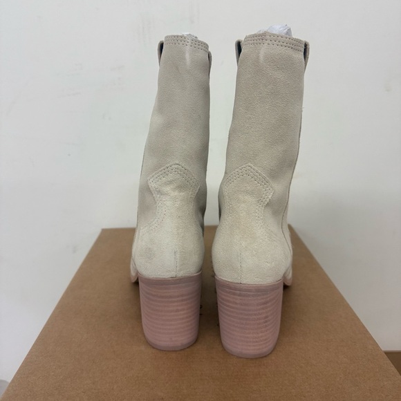 KAANAS Porto Pointed Toe Western Boot Suede Size 5 Stone - Picture 4 of 5